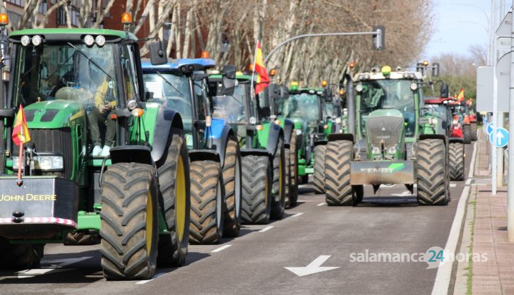 Agricultores y ganaderos avanzan por la avenida de los Cipreses 