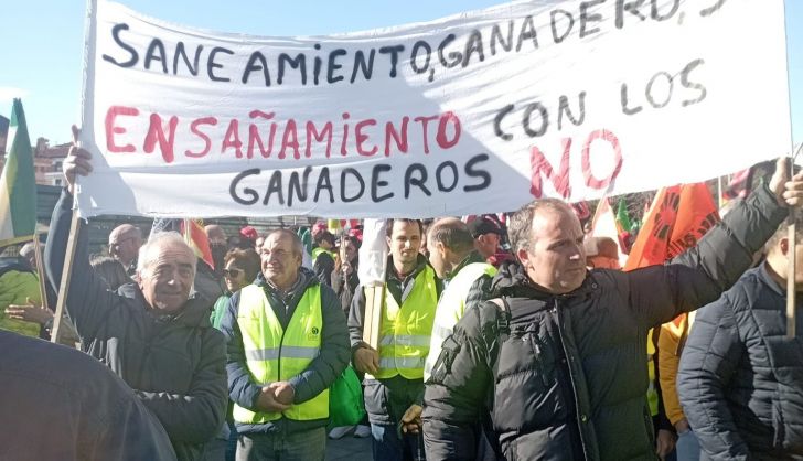 Profesionales del campo de Salamanca manifestándose en Madrid