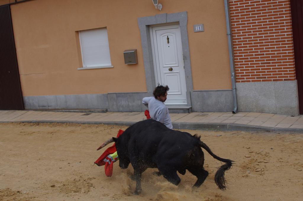 Ambiente y participación durante el 'Toro del Voto' en Villoria, suelta de dos toros del cajón. Foto Juanes (1)
