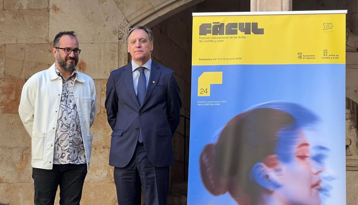 Rodrigo Tamariz y Carlos García Carbayo en la presentación de FACYL 2024