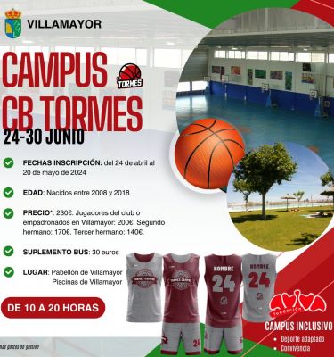 Cartel del Campus del CB Tormes en Villamayor