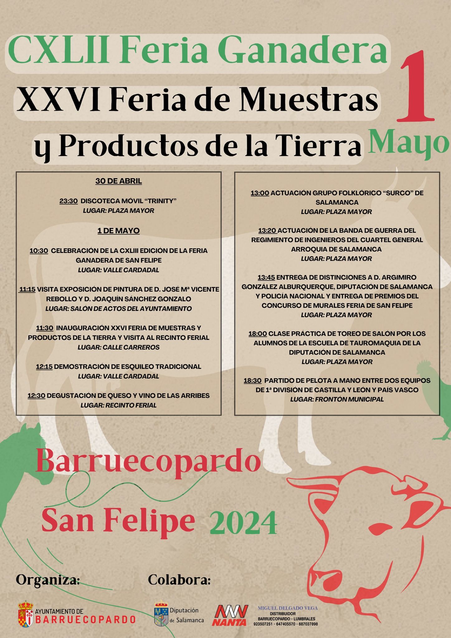 Programa Feria de San Felipe Barruecopardo 2024