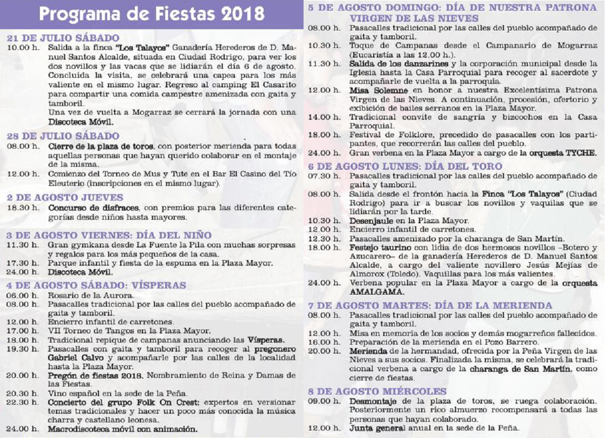 Fiestas 2018
