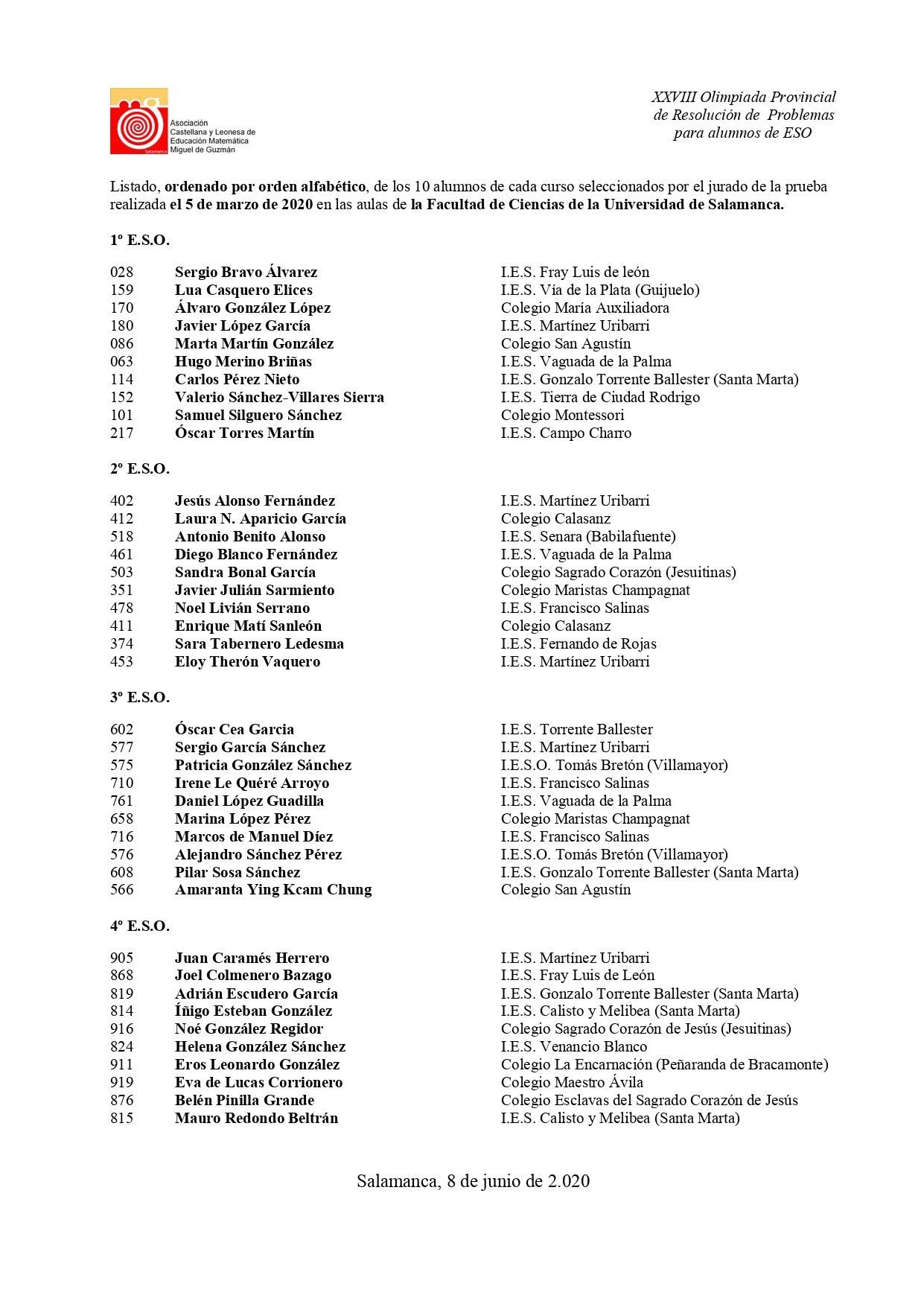 Olimpiada Matemu00e1ticas 2020 Lista de premiados page 0001