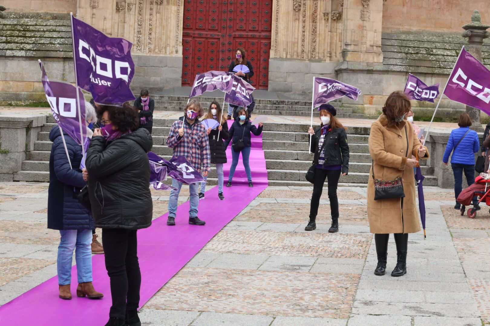 Acto de CCOO por el 8M de 2021 en la plaza de Anaya de Salamanca (7)